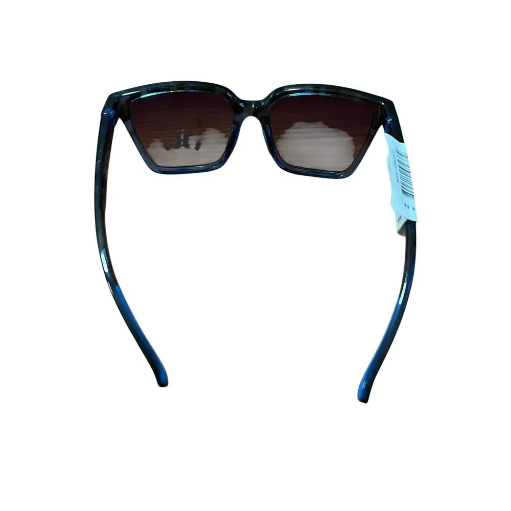 Hurley Blanca Sunglasses Women's One Size Blue Demi Ombre Polarized Oversized
